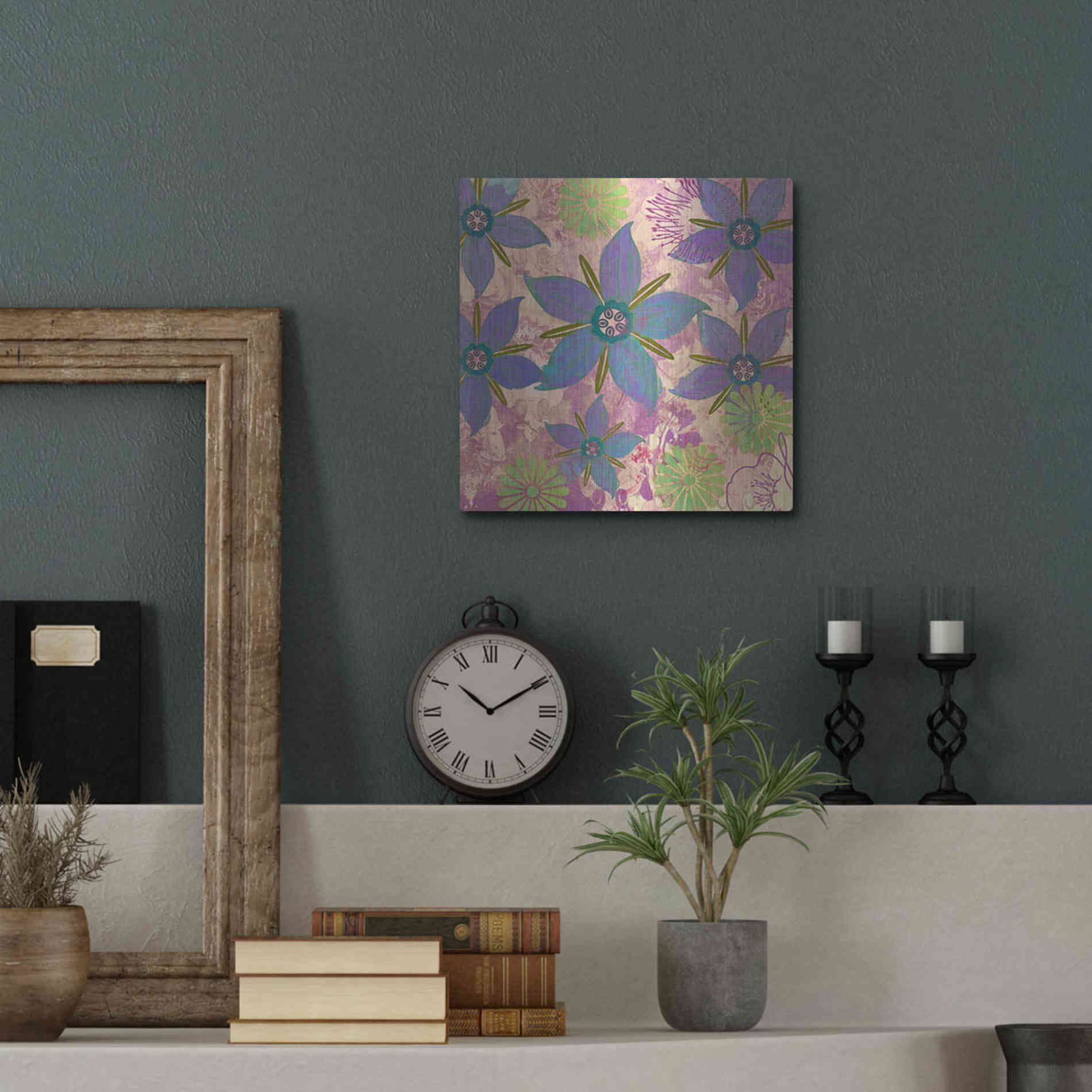 Luxe Metal Art 'Borage Sprites Of Sagrada' by Evelia Designs Metal Wall Art,12x12