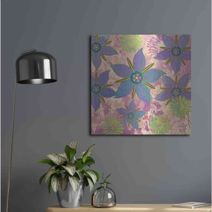 Luxe Metal Art 'Borage Sprites Of Sagrada' by Evelia Designs Metal Wall Art,24x24