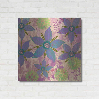 Luxe Metal Art 'Borage Sprites Of Sagrada' by Evelia Designs Metal Wall Art,36x36