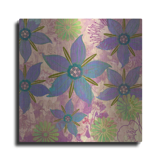 Luxe Metal Art 'Borage Sprites Of Sagrada' by Evelia Designs Metal Wall Art