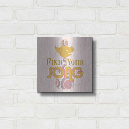 Luxe Metal Art 'Find Your Song' by Evelia Designs Metal Wall Art,12x12