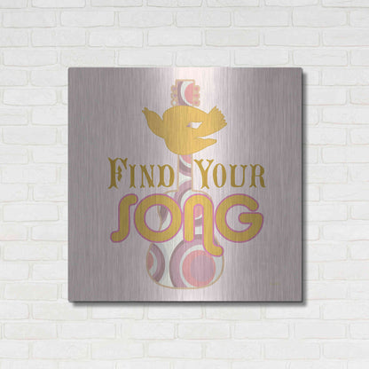 Luxe Metal Art 'Find Your Song' by Evelia Designs Metal Wall Art,36x36