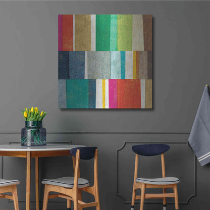 Luxe Metal Art 'Colorful Abstract' by Michael Mullan, Metal Wall Art,36x36