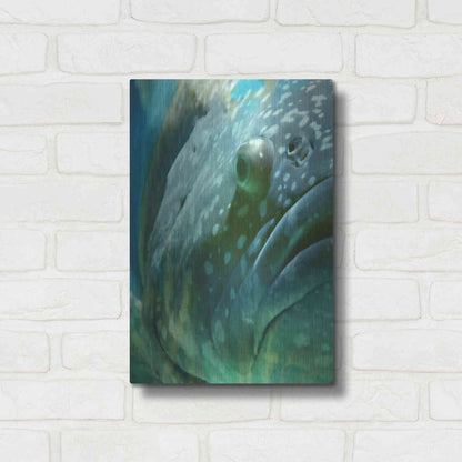 Luxe Metal Art 'Turquoise Splash One' by Steve Hunziker Metal Wall Art,12x16