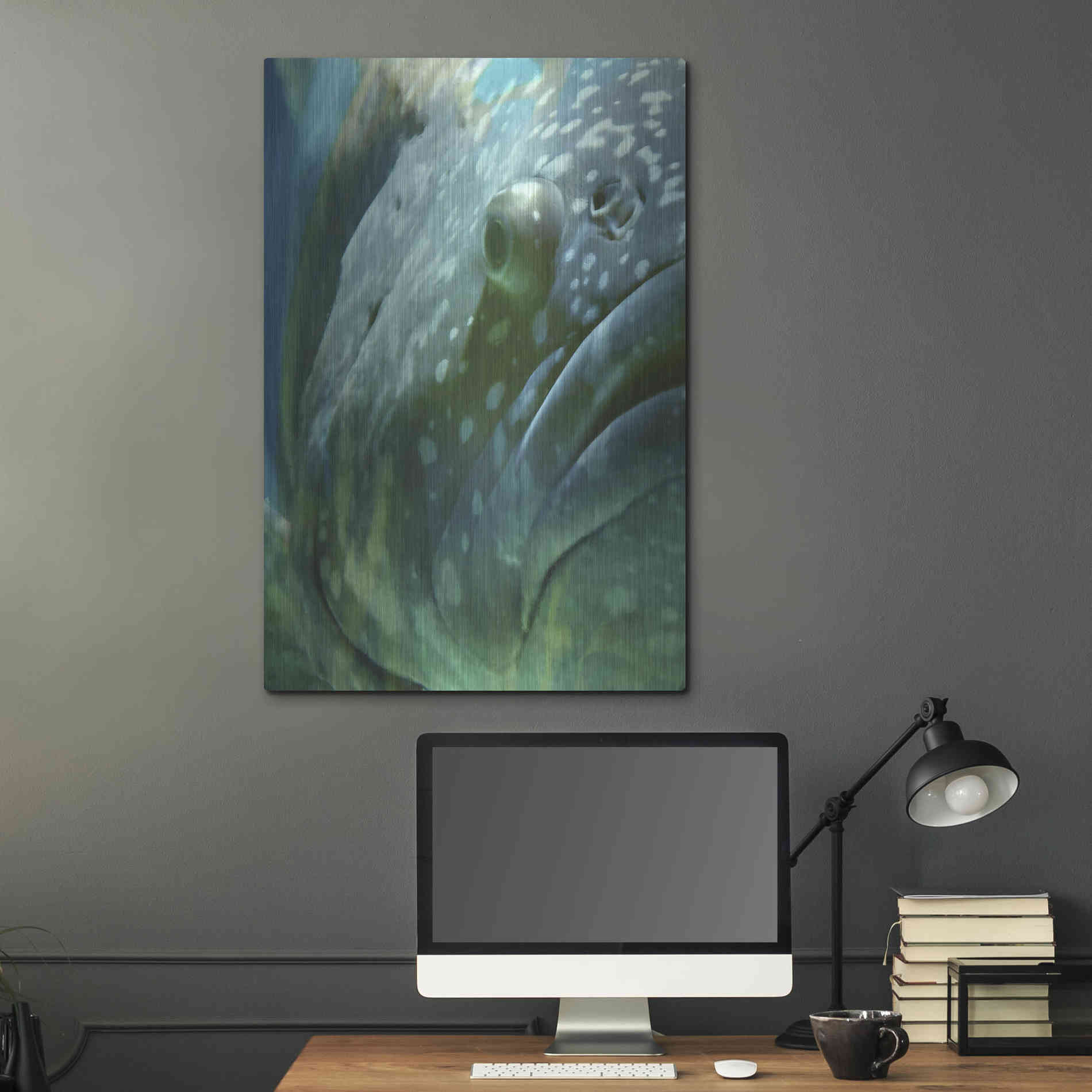 Luxe Metal Art 'Turquoise Splash One' by Steve Hunziker Metal Wall Art,24x36