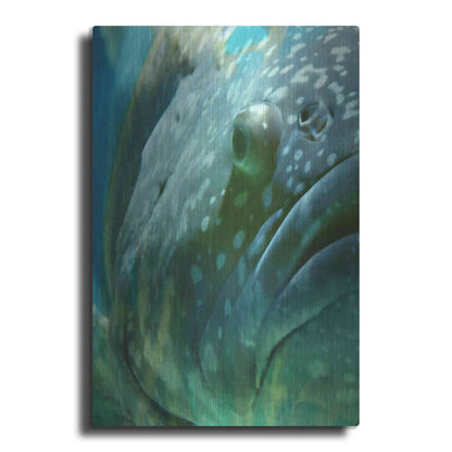 Luxe Metal Art 'Turquoise Splash One' by Steve Hunziker Metal Wall Art