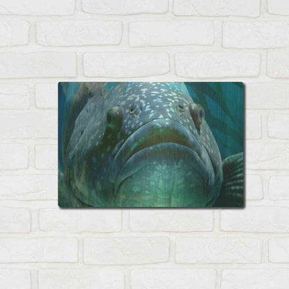 Luxe Metal Art 'Turquoisesplash Two' by Steve Hunziker Metal Wall Art,16x12