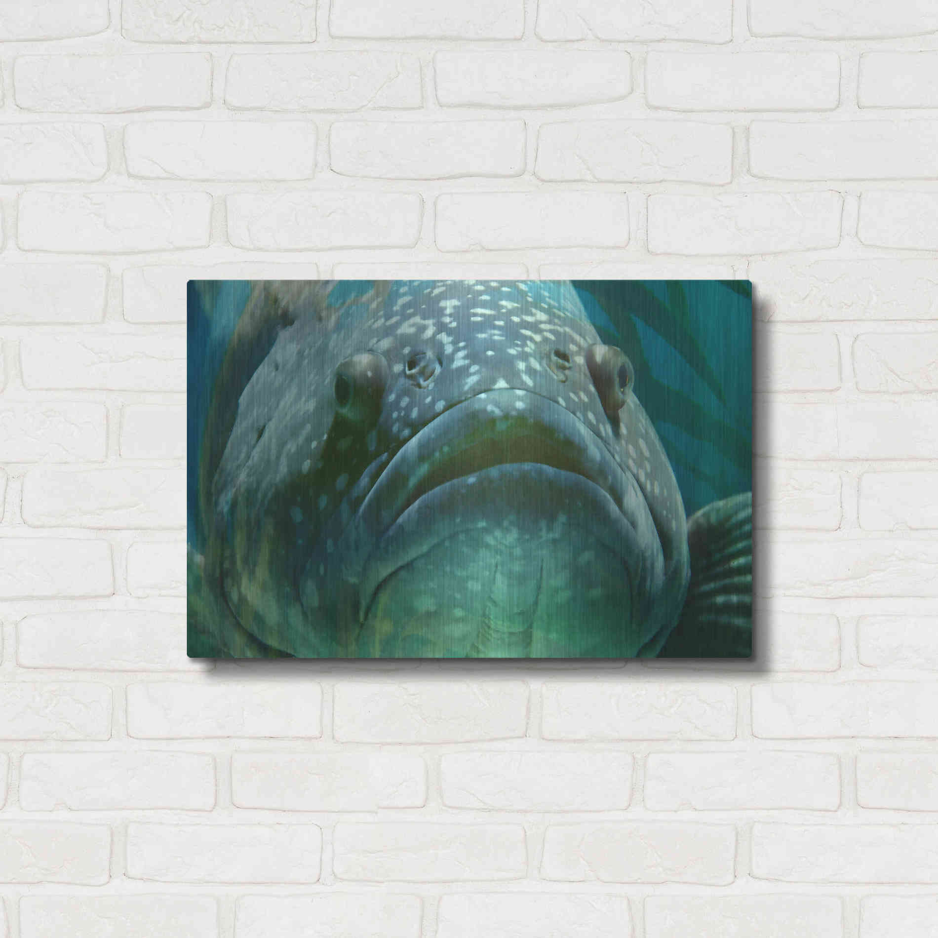 Luxe Metal Art 'Turquoisesplash Two' by Steve Hunziker Metal Wall Art,24x16