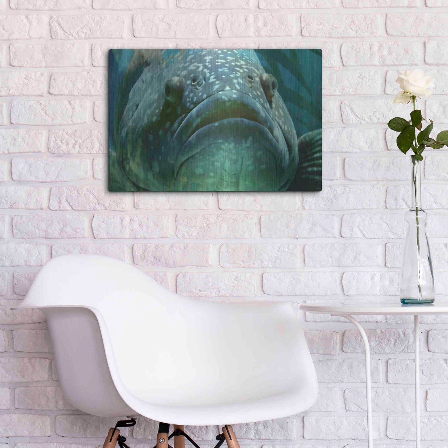 Luxe Metal Art 'Turquoisesplash Two' by Steve Hunziker Metal Wall Art,24x16