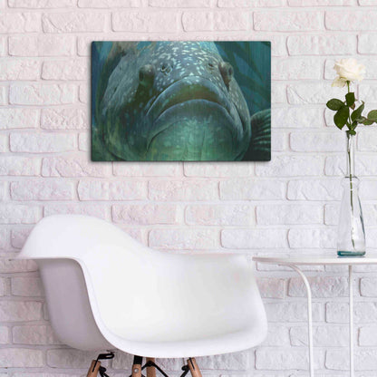 Luxe Metal Art 'Turquoisesplash Two' by Steve Hunziker Metal Wall Art,24x16