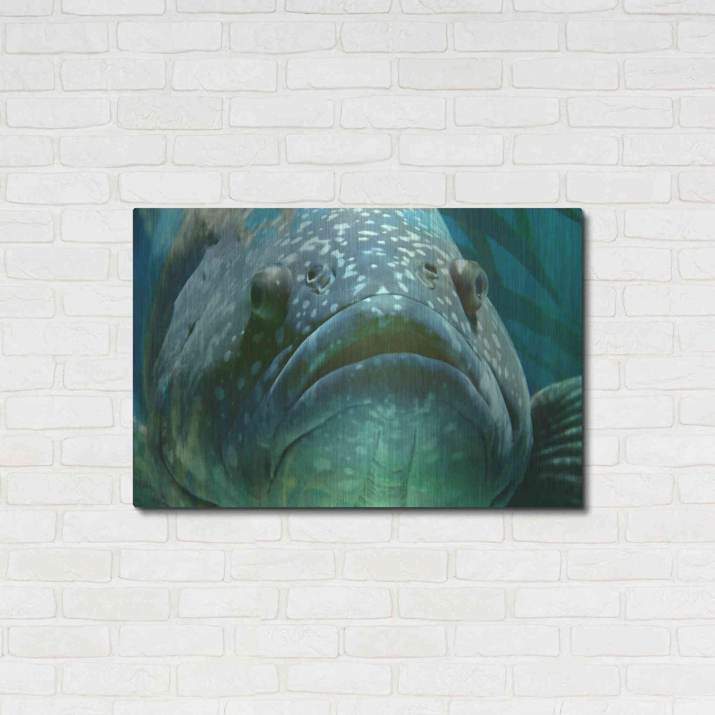 Luxe Metal Art 'Turquoisesplash Two' by Steve Hunziker Metal Wall Art,36x24