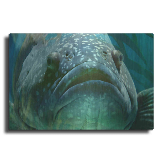 Luxe Metal Art 'Turquoisesplash Two' by Steve Hunziker Metal Wall Art