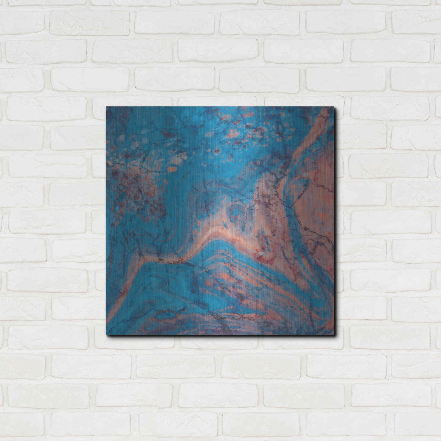 Luxe Metal Art 'Craquelure One' by Steve Hunziker Metal Wall Art,24x24