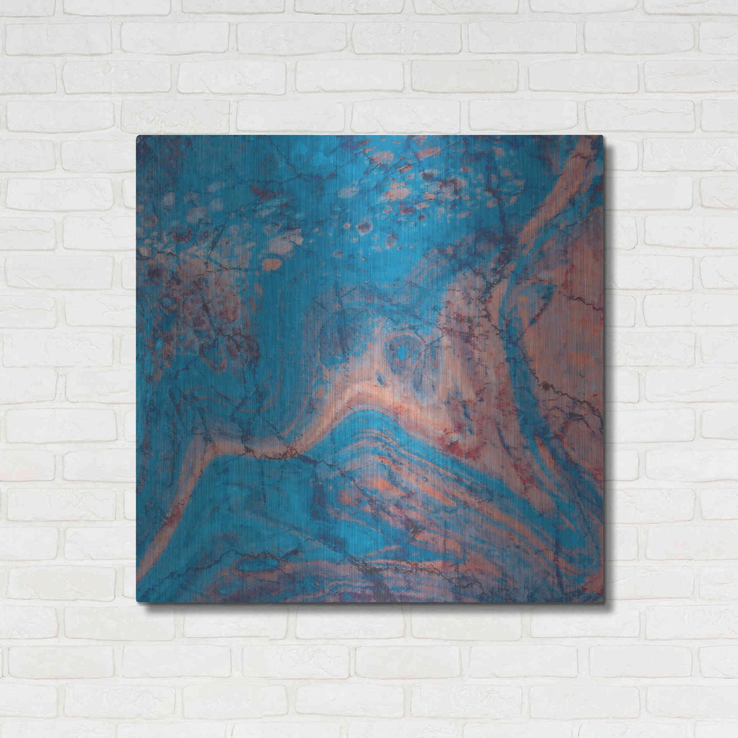 Luxe Metal Art 'Craquelure One' by Steve Hunziker Metal Wall Art,36x36