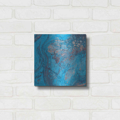 Luxe Metal Art 'Craquelure Two' by Steve Hunziker Metal Wall Art,12x12