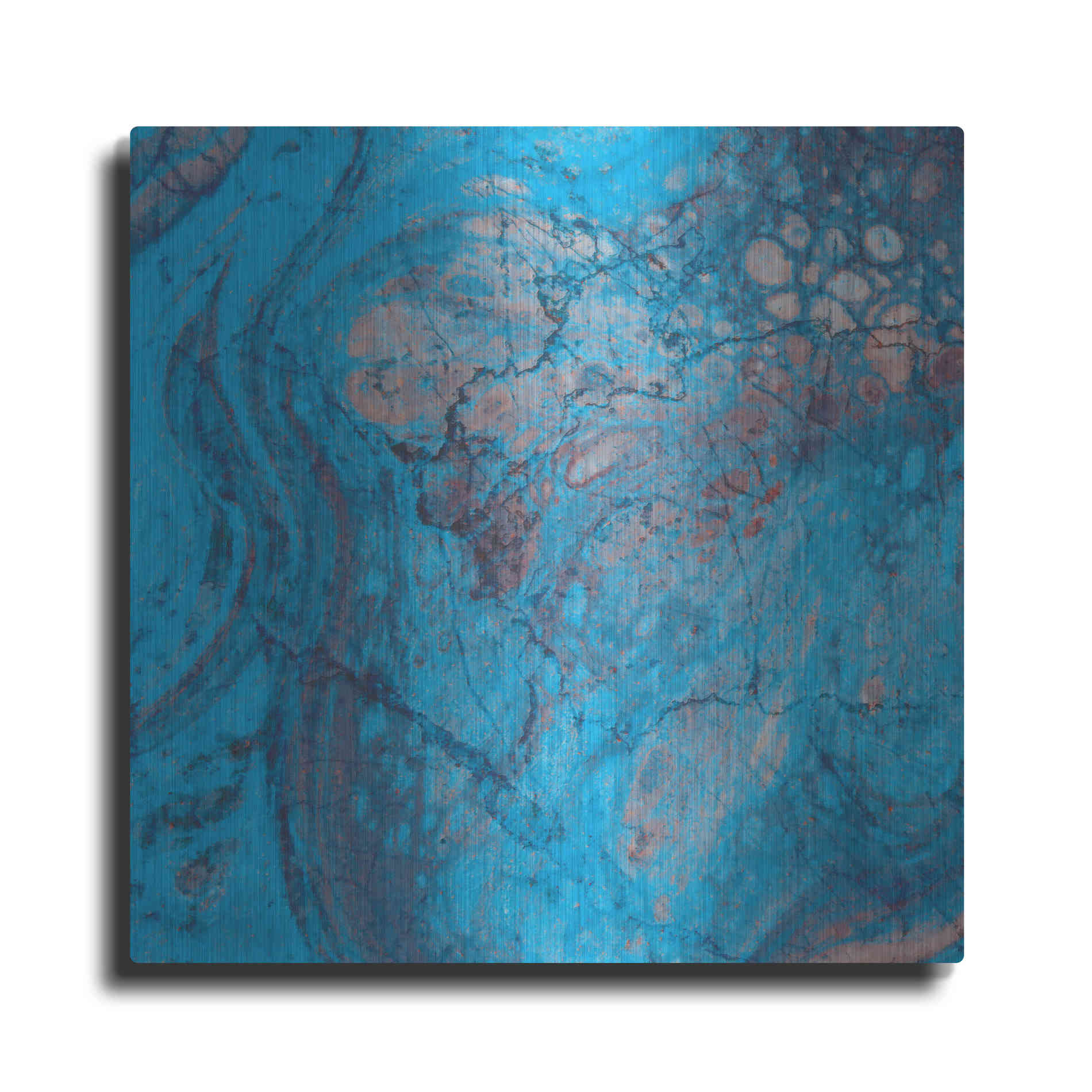 Luxe Metal Art 'Craquelure Two' by Steve Hunziker Metal Wall Art
