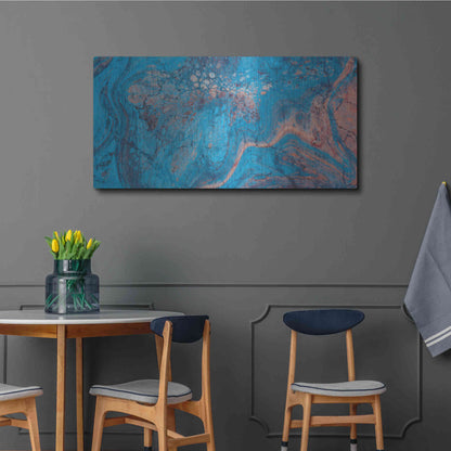 Luxe Metal Art 'Craquelure Three' by Steve Hunziker Metal Wall Art,48x24