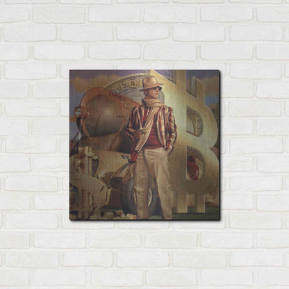 Luxe Metal Art 'Bitcoin Deco Eleven' by Steve Hunziker Metal Wall Art,24x24