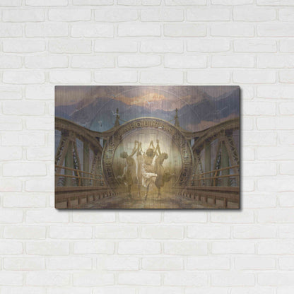 Luxe Metal Art 'Bitcoin Deco One' by Steve Hunziker Metal Wall Art,36x24