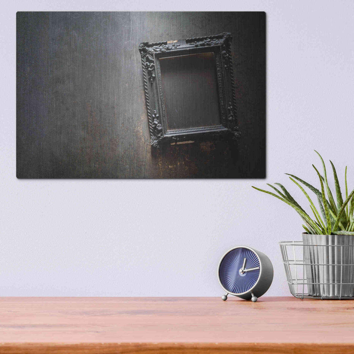 Luxe Metal Art 'Burned Frame' by Roman Robroek Metal Wall Art,16x12