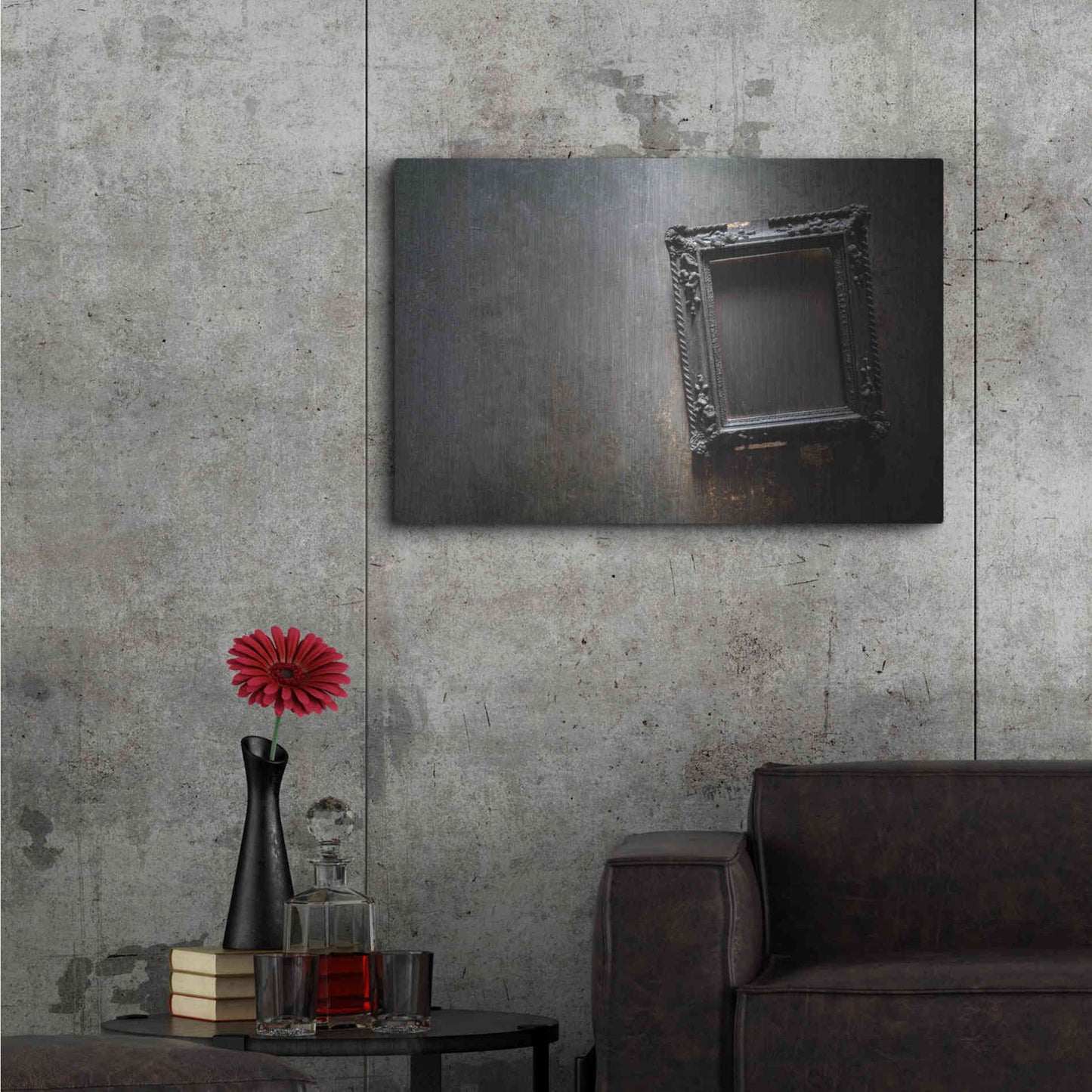 Luxe Metal Art 'Burned Frame' by Roman Robroek Metal Wall Art,36x24
