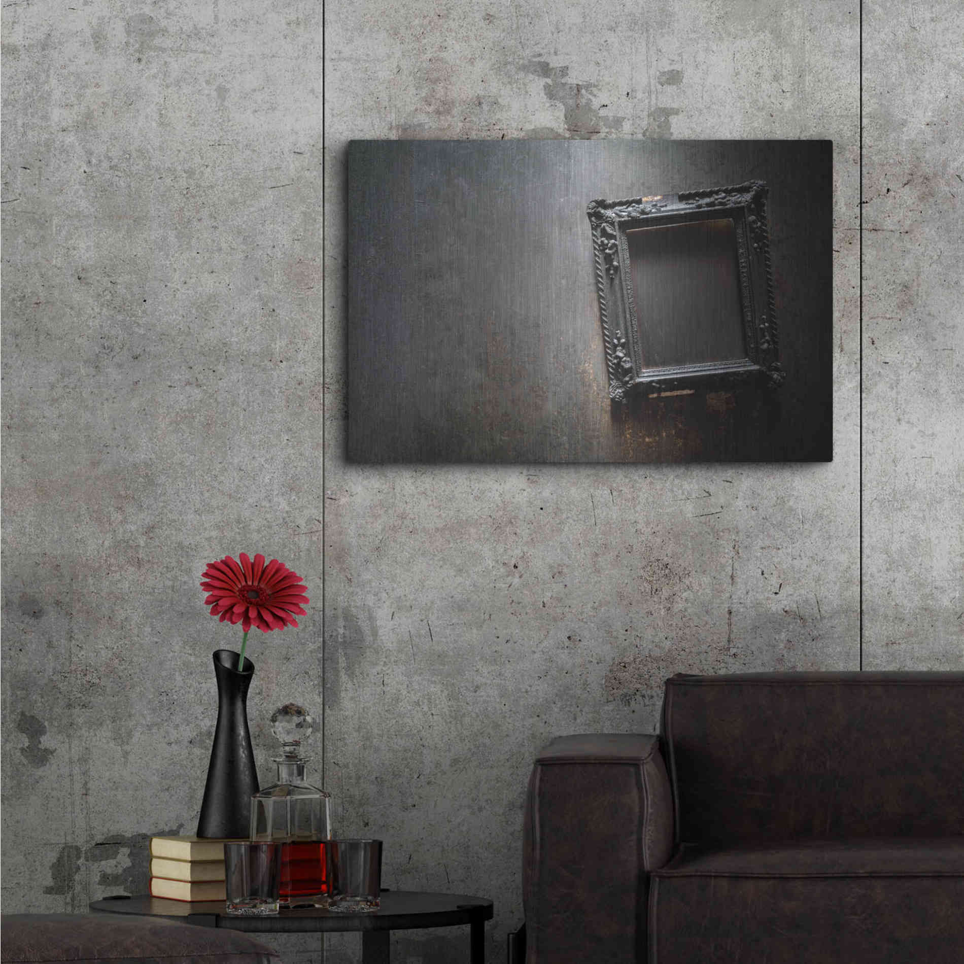 Luxe Metal Art 'Burned Frame' by Roman Robroek Metal Wall Art,36x24