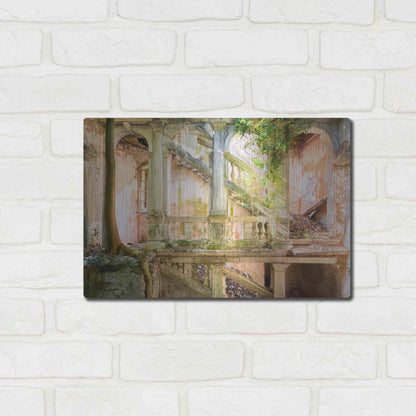 Luxe Metal Art 'Poetic Villa Ruin' by Roman Robroek Metal Wall Art,16x12