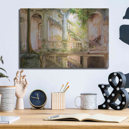 Luxe Metal Art 'Poetic Villa Ruin' by Roman Robroek Metal Wall Art,16x12