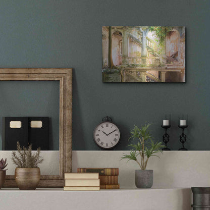 Luxe Metal Art 'Poetic Villa Ruin' by Roman Robroek Metal Wall Art,16x12