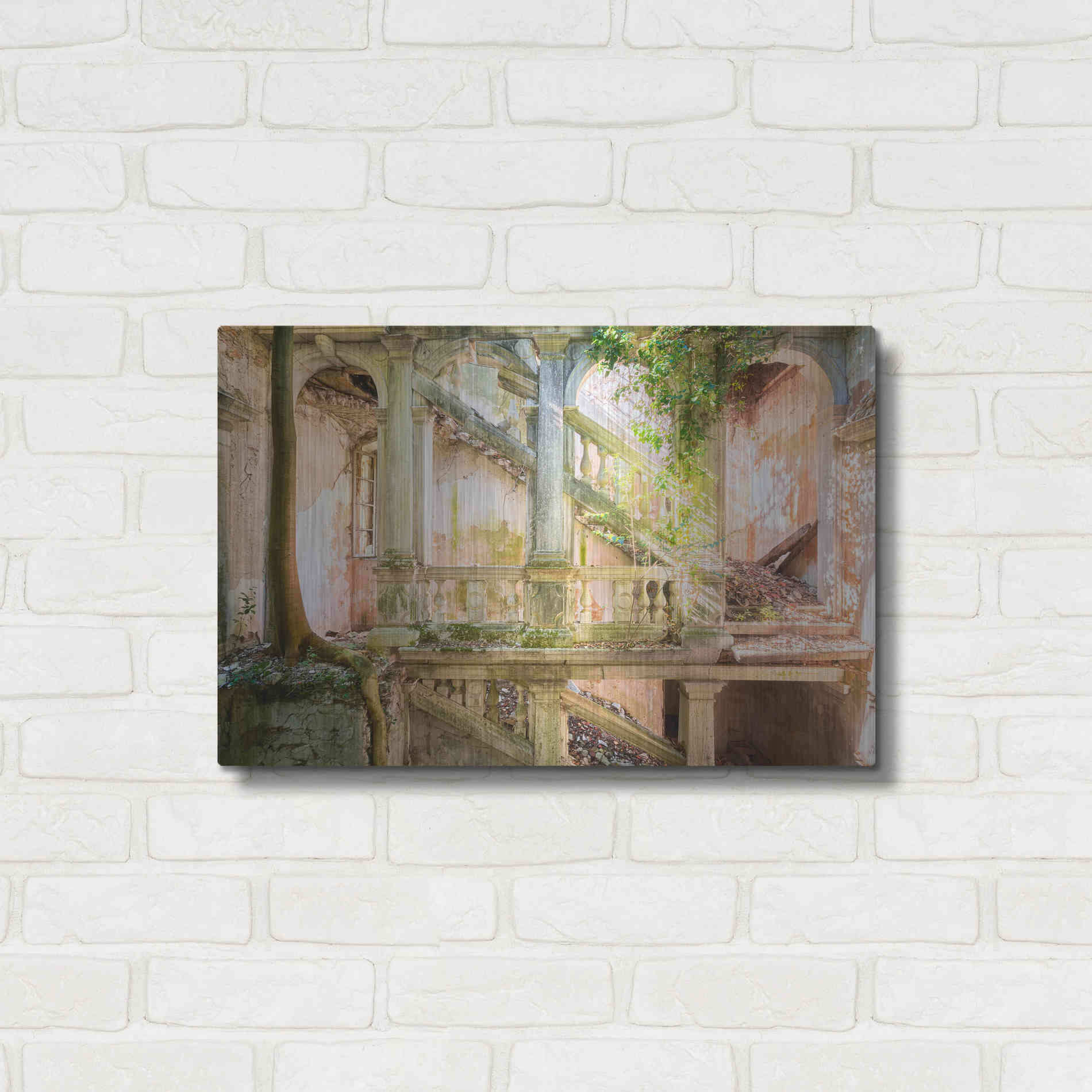Luxe Metal Art 'Poetic Villa Ruin' by Roman Robroek Metal Wall Art,24x16