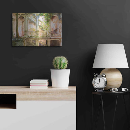 Luxe Metal Art 'Poetic Villa Ruin' by Roman Robroek Metal Wall Art,24x16