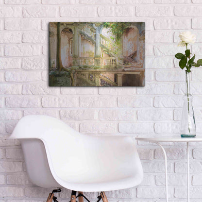 Luxe Metal Art 'Poetic Villa Ruin' by Roman Robroek Metal Wall Art,24x16