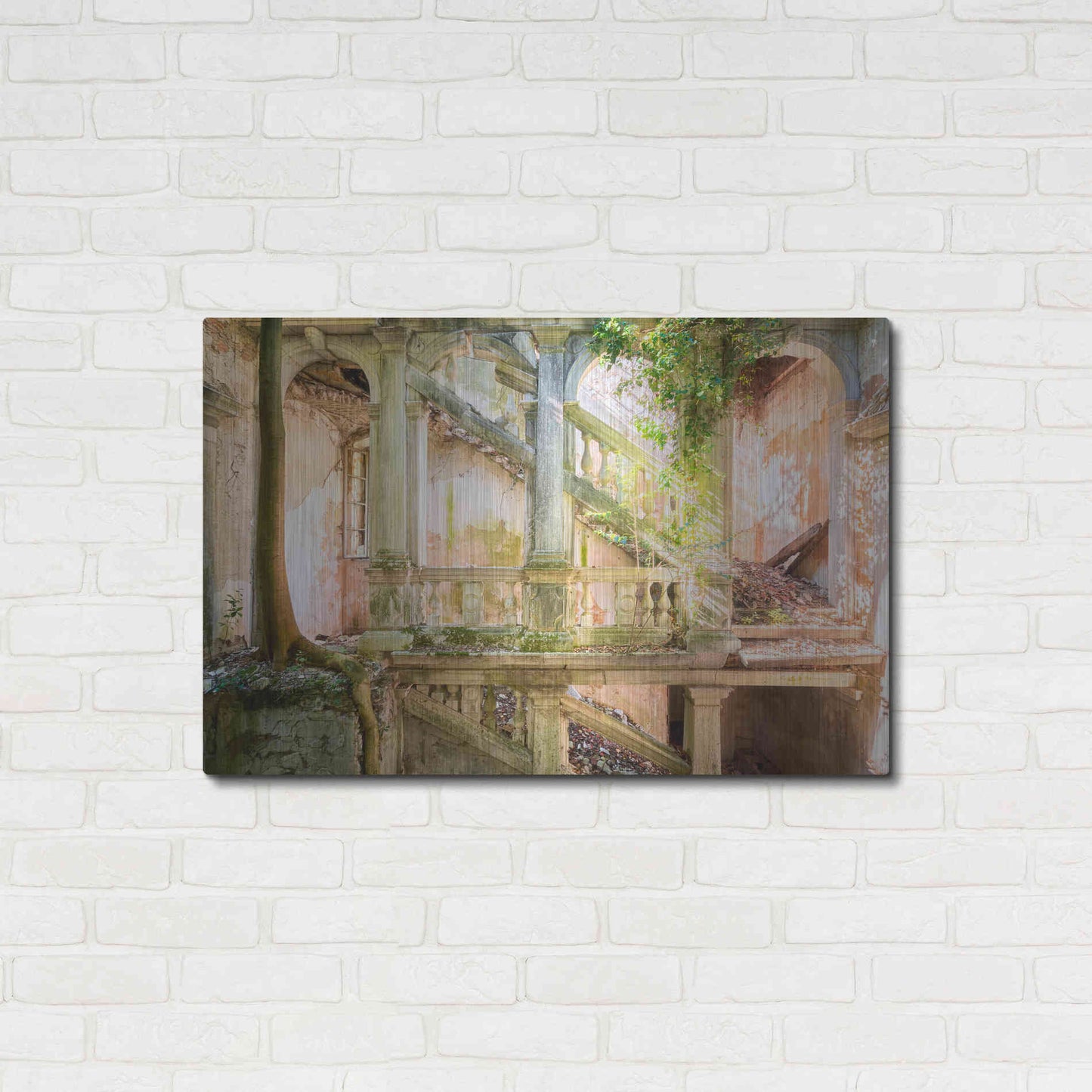 Luxe Metal Art 'Poetic Villa Ruin' by Roman Robroek Metal Wall Art,36x24