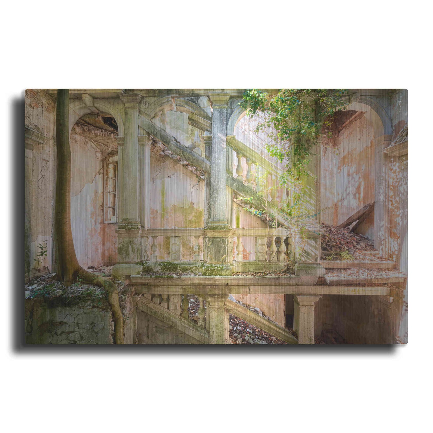 Luxe Metal Art 'Poetic Villa Ruin' by Roman Robroek Metal Wall Art