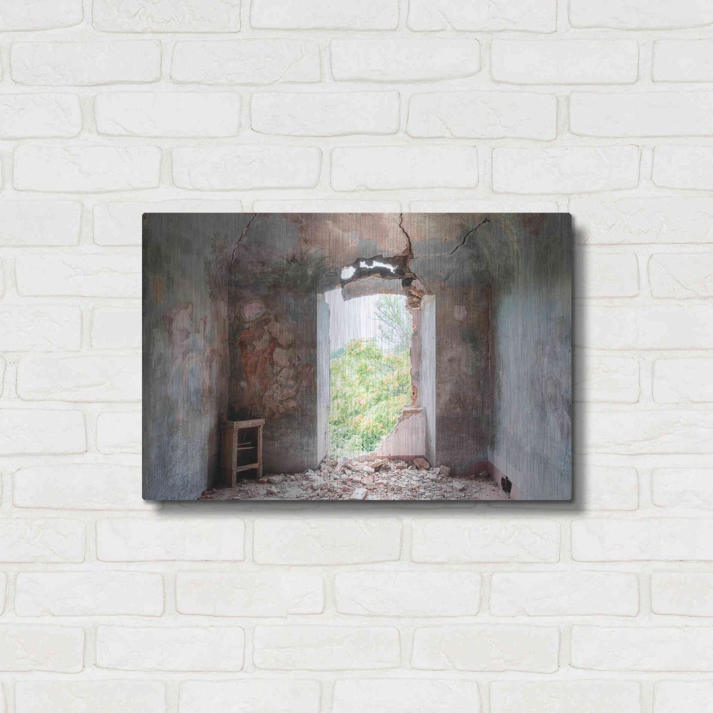 Luxe Metal Art 'Crack In The Wall' by Roman Robroek Metal Wall Art,24x16