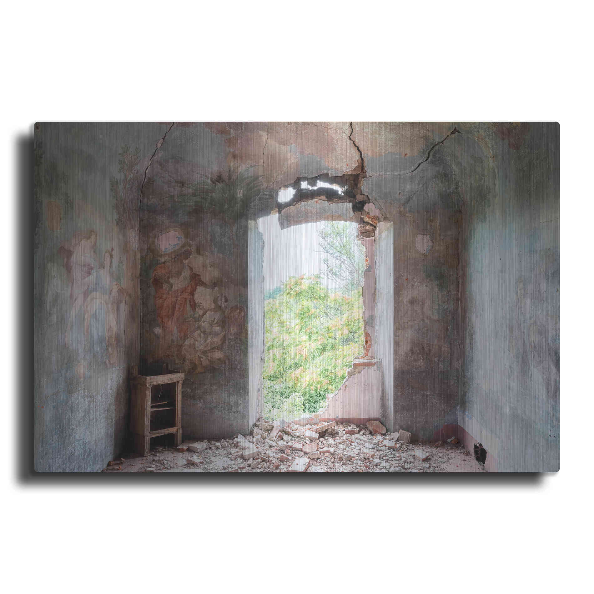 Luxe Metal Art 'Crack In The Wall' by Roman Robroek Metal Wall Art