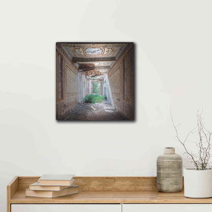 Luxe Metal Art 'Broken Farm' by Roman Robroek Metal Wall Art,12x12