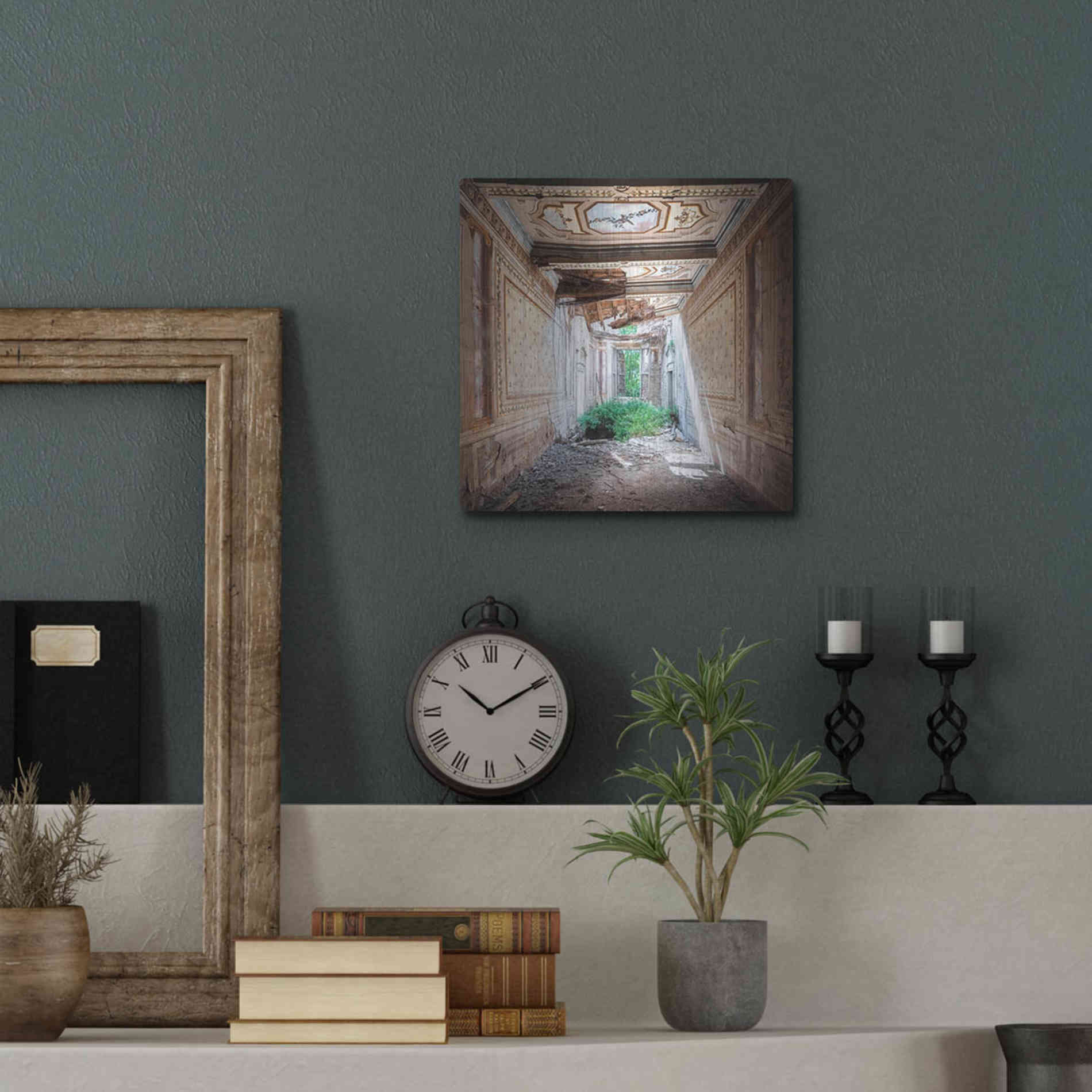 Luxe Metal Art 'Broken Farm' by Roman Robroek Metal Wall Art,12x12