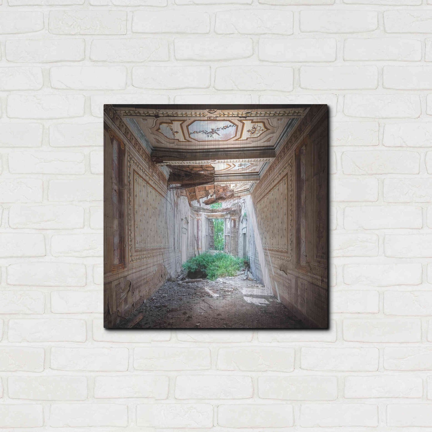 Luxe Metal Art 'Broken Farm' by Roman Robroek Metal Wall Art,24x24