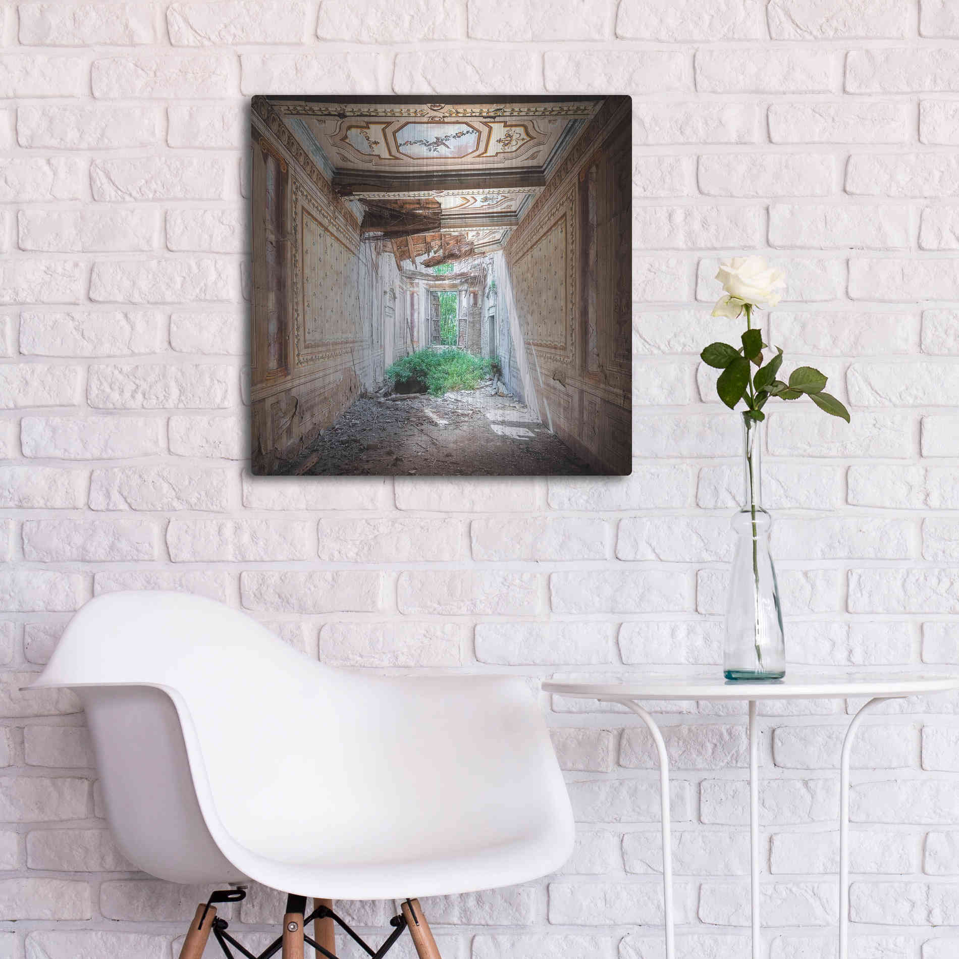 Luxe Metal Art 'Broken Farm' by Roman Robroek Metal Wall Art,24x24