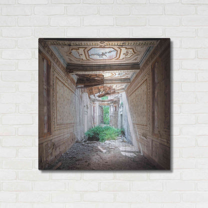 Luxe Metal Art 'Broken Farm' by Roman Robroek Metal Wall Art,36x36