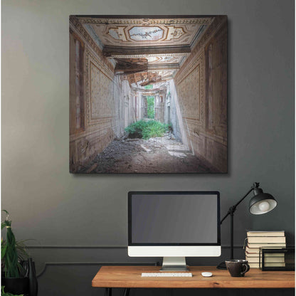 Luxe Metal Art 'Broken Farm' by Roman Robroek Metal Wall Art,36x36