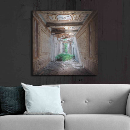 Luxe Metal Art 'Broken Farm' by Roman Robroek Metal Wall Art,36x36