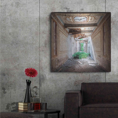 Luxe Metal Art 'Broken Farm' by Roman Robroek Metal Wall Art,36x36