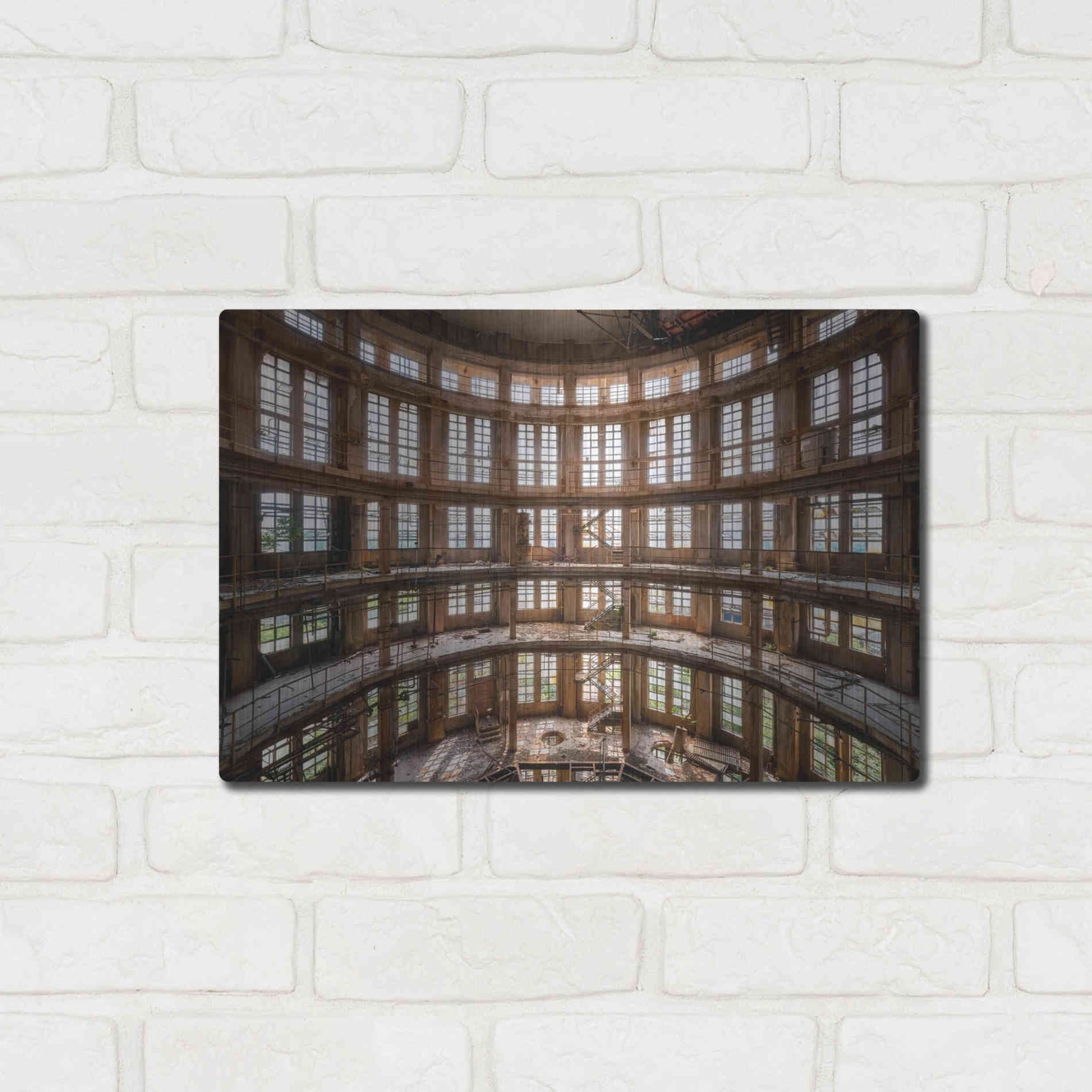 Luxe Metal Art 'Industrial Tower' by Roman Robroek Metal Wall Art,16x12