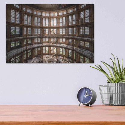 Luxe Metal Art 'Industrial Tower' by Roman Robroek Metal Wall Art,16x12