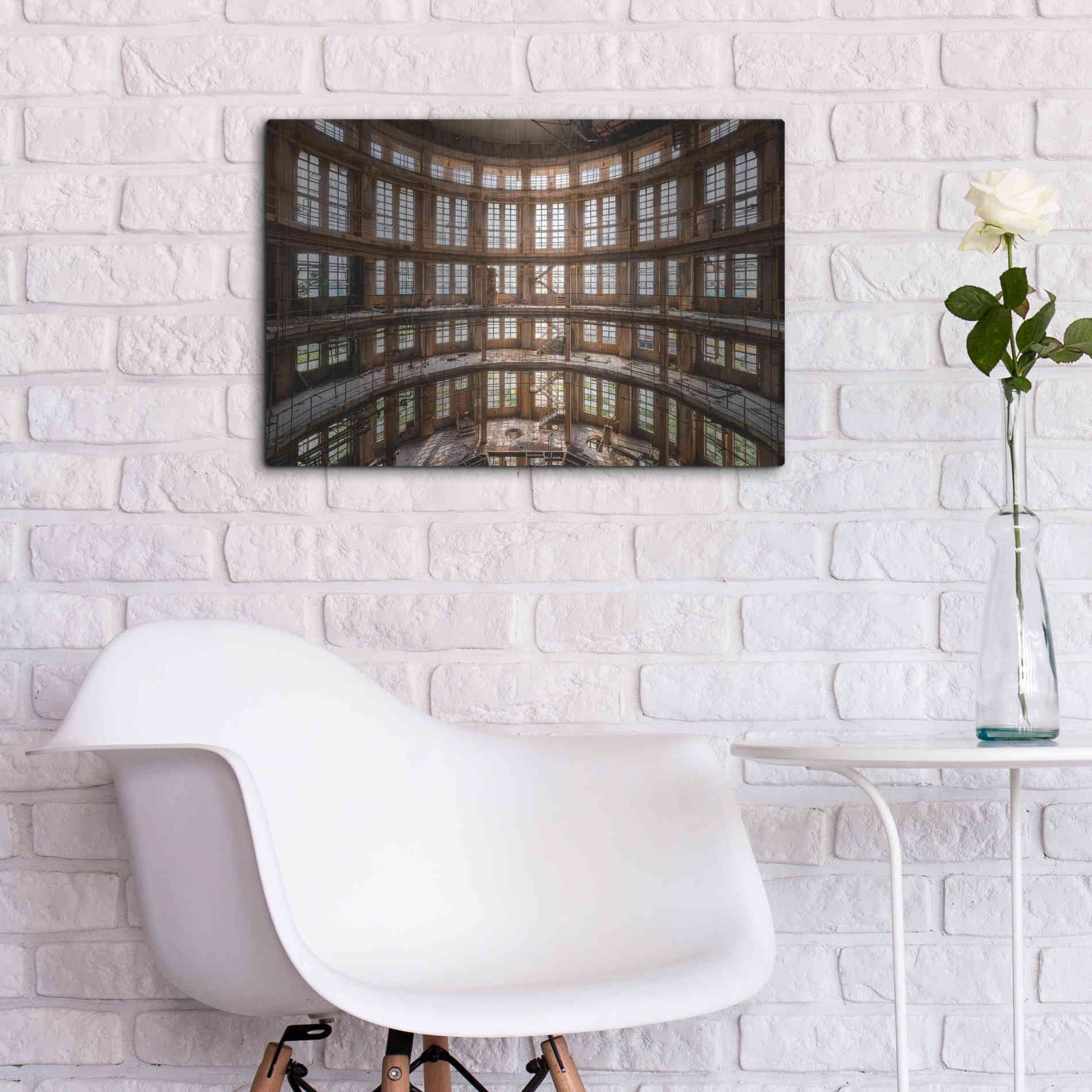 Luxe Metal Art 'Industrial Tower' by Roman Robroek Metal Wall Art,24x16
