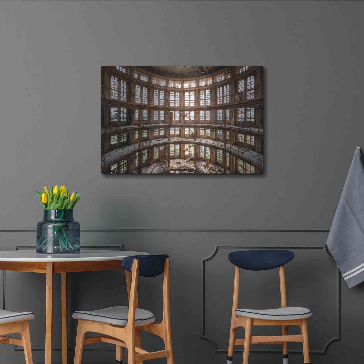 Luxe Metal Art 'Industrial Tower' by Roman Robroek Metal Wall Art,36x24