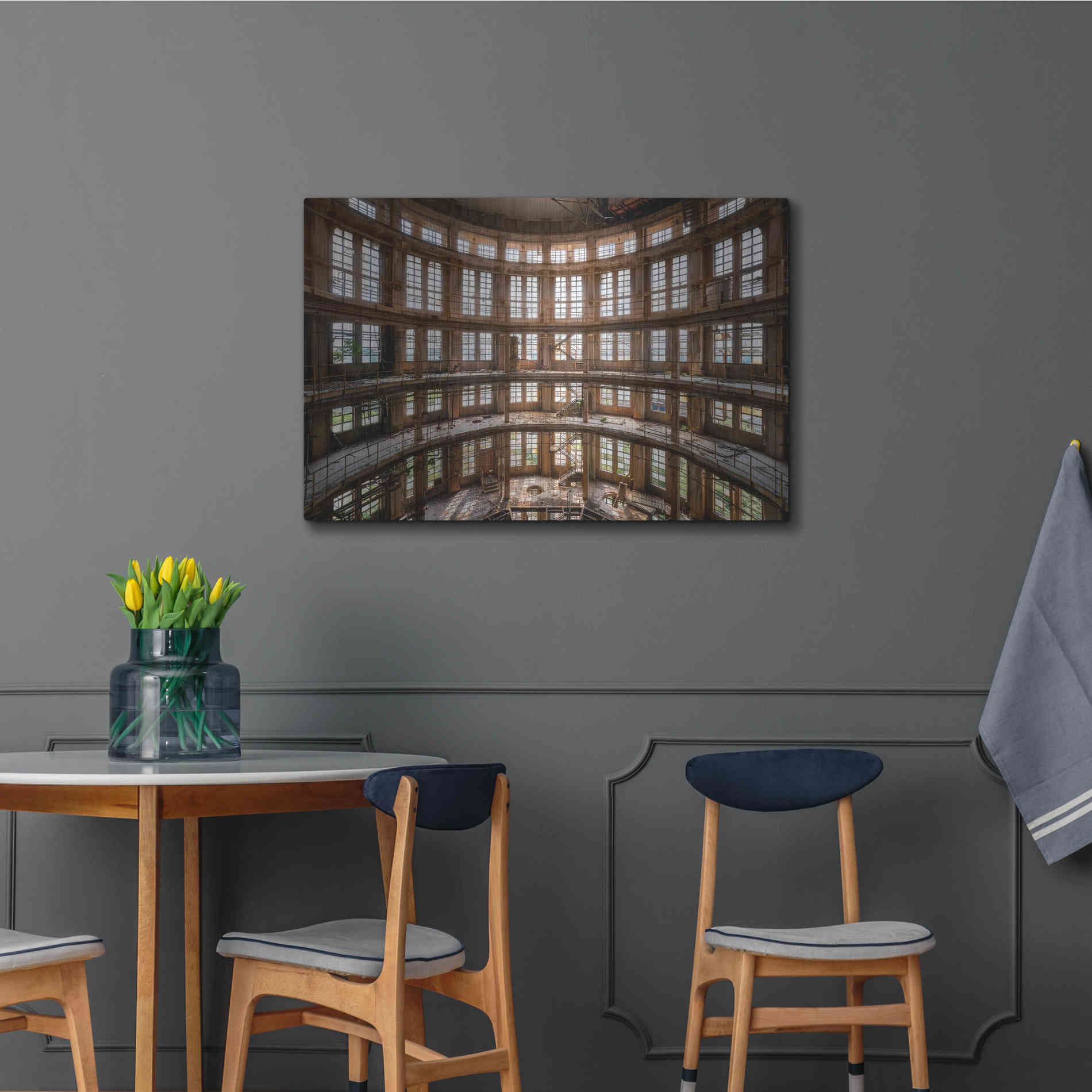 Luxe Metal Art 'Industrial Tower' by Roman Robroek Metal Wall Art,36x24
