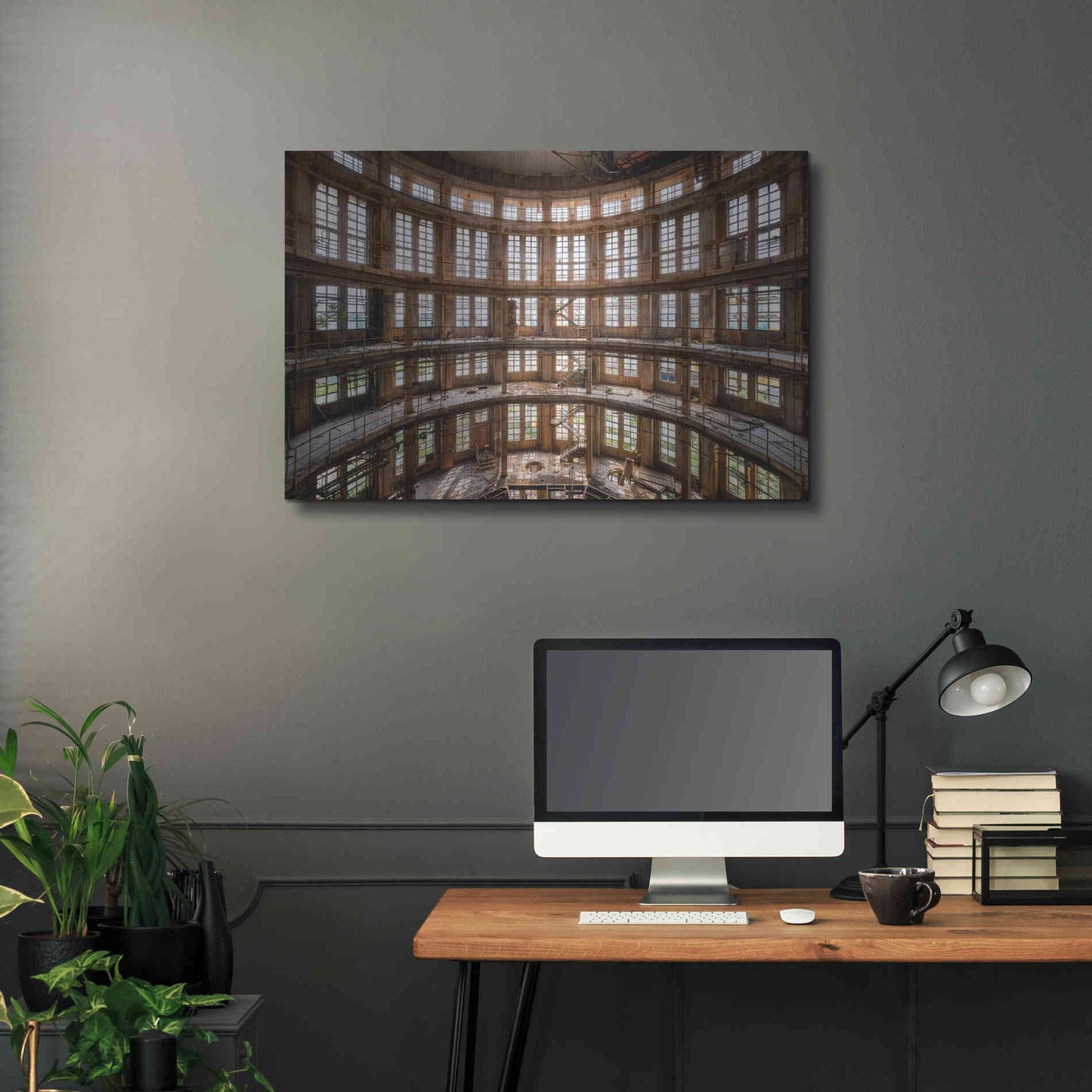 Luxe Metal Art 'Industrial Tower' by Roman Robroek Metal Wall Art,36x24
